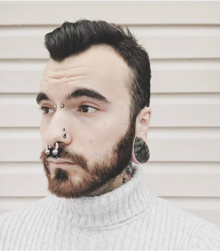 Detailed Look On Mens Nose Piercing